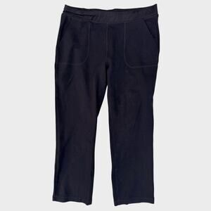 Fabletics Womens Medium Black Cropped Athletic Pants Viscose Nylon Stretch